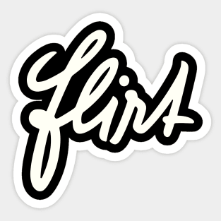 Flirt - Retro Typography Sticker